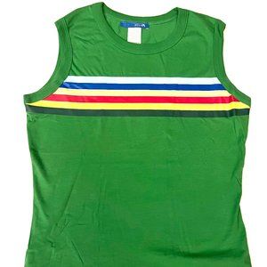 dELiA*s Retro 70s Racy Grass Green Sleeveless Top